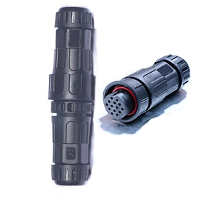 2-14poles M19 coupling, screw lock, male female waterproof connector