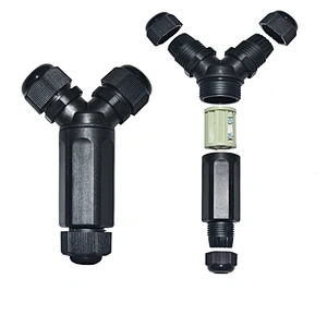 3 way Y type IP67 waterproof cable connector for outdoor led light