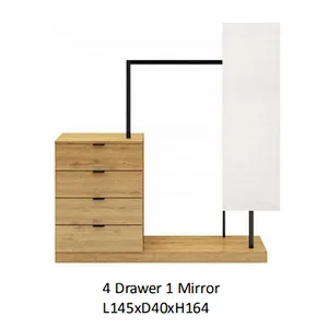 4 Drawer 1 Mirror