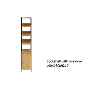 Bookshelf with one door