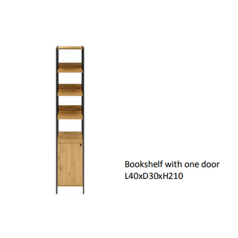 Bookshelf with one door