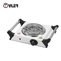 Double coil electric hot plate with handle NEW