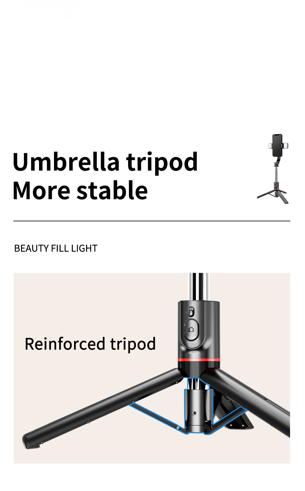 umbreella tripod more stable