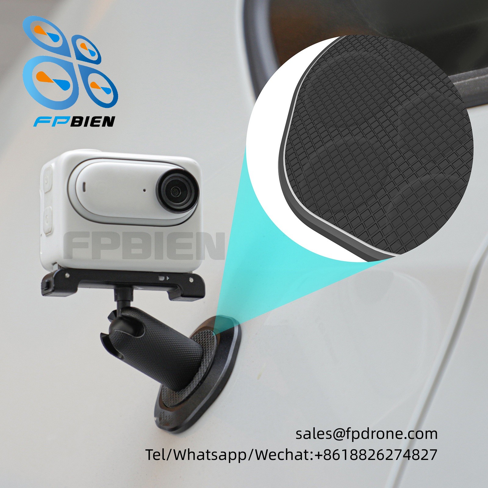 Universal metal magnetic base suitable for DZ753 action camera