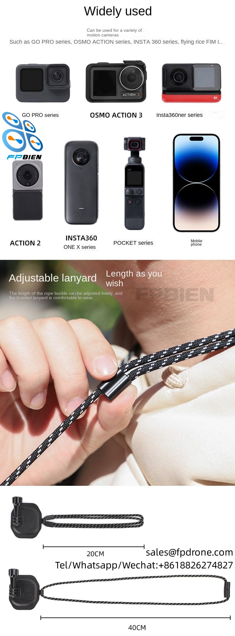 Multi-function phone clip suitable for TY-ZJ069 action camera