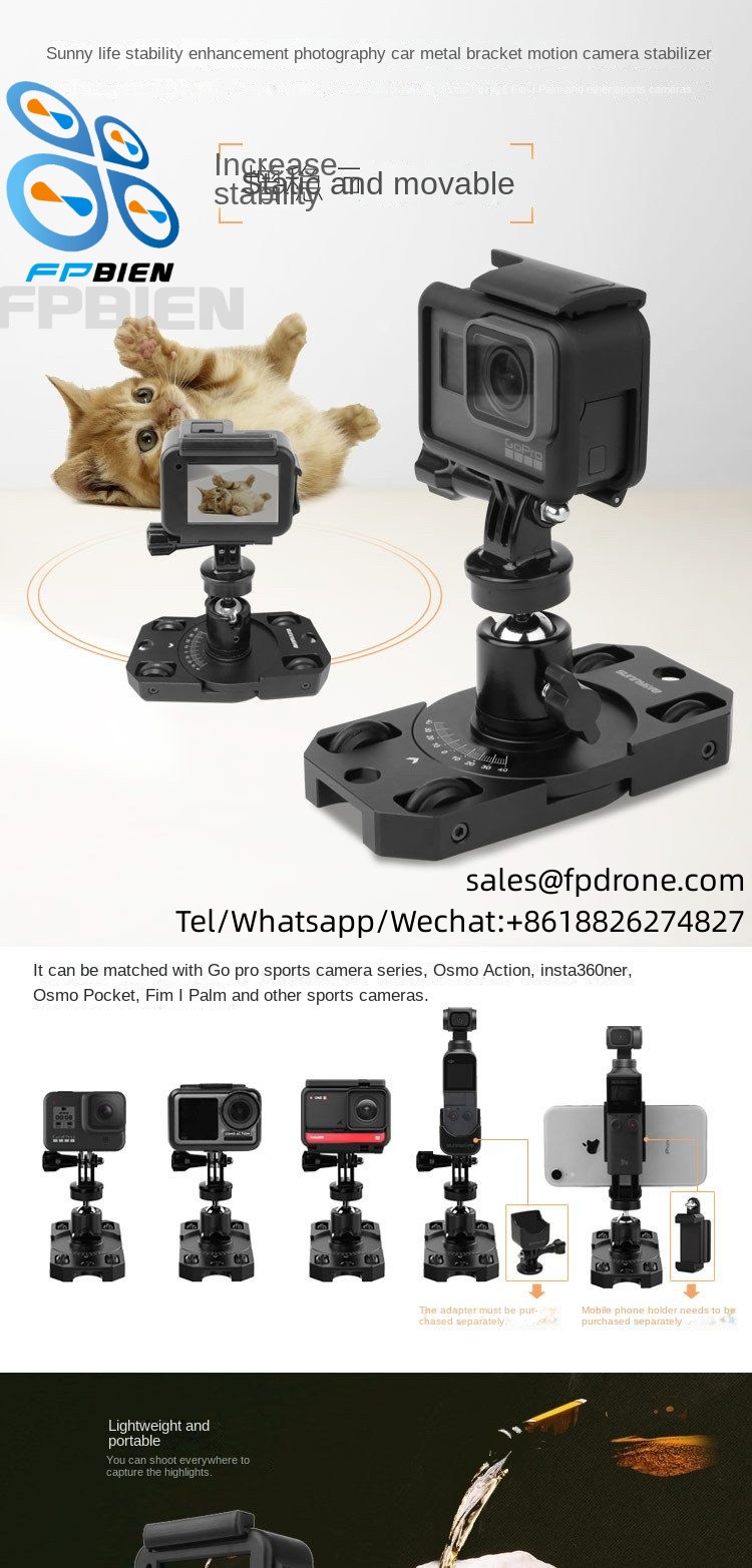 Video shot dolly suitable for TY-XC01 action camera