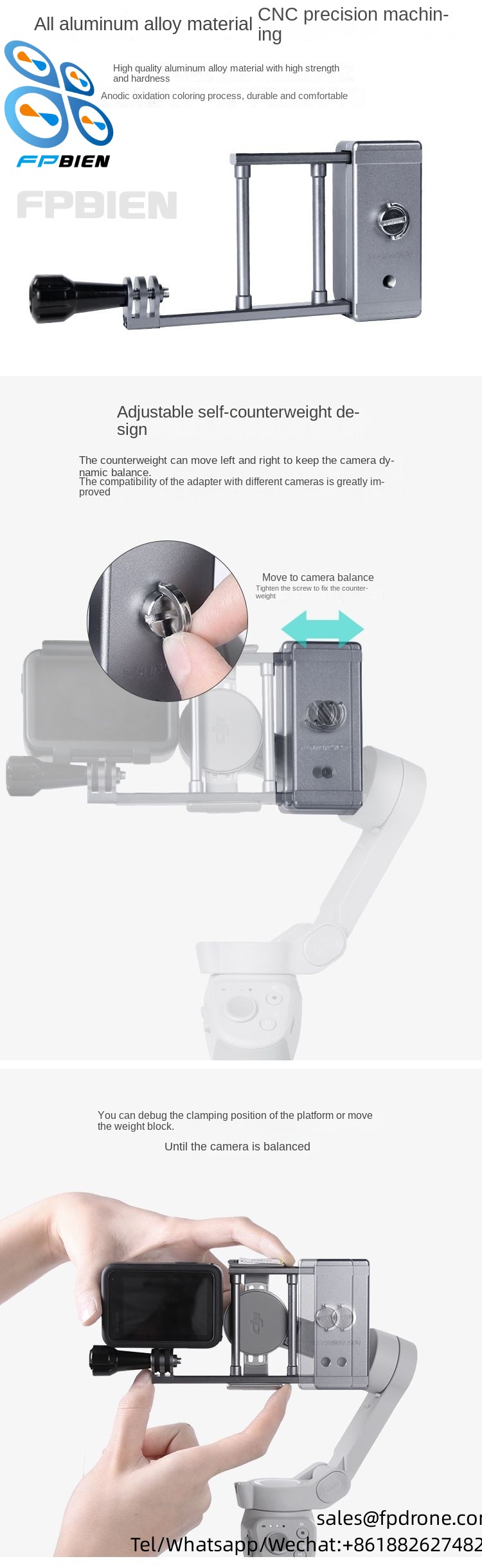 32 OM4-Q9417 액션 카메라용 OM 4/Osmo Mobile 3 액션 카메라 어댑터