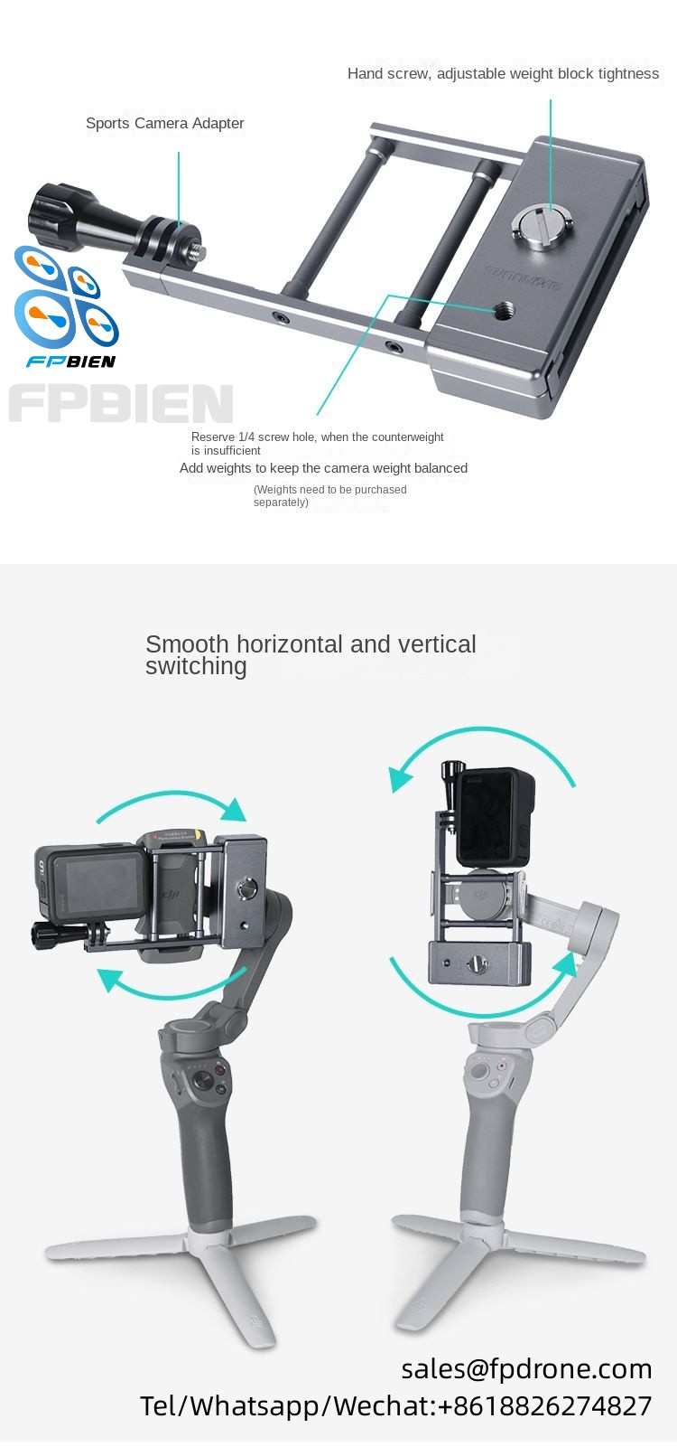 32 OM4-Q9417 액션 카메라용 OM 4/Osmo Mobile 3 액션 카메라 어댑터