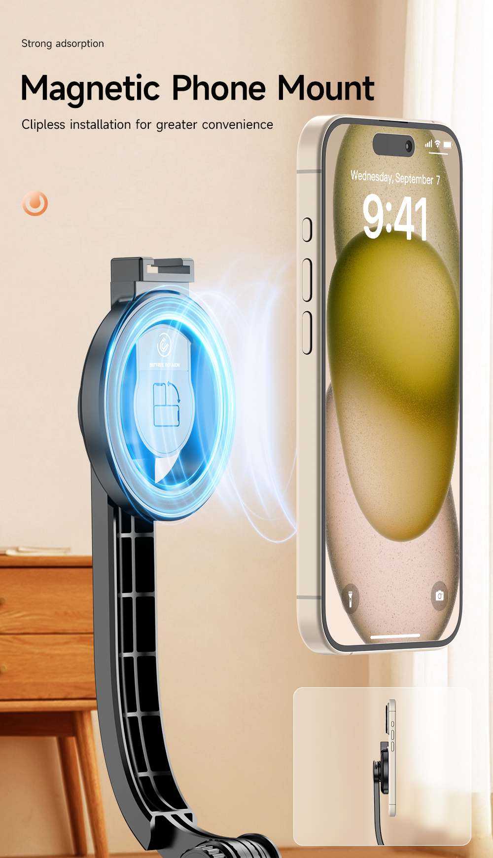 Magnetic phone mount