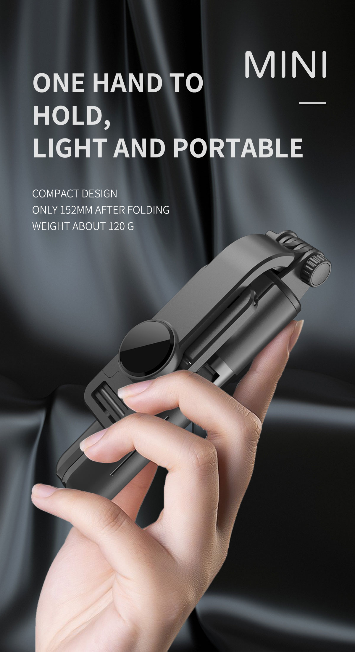 one hand to hold,light and portable