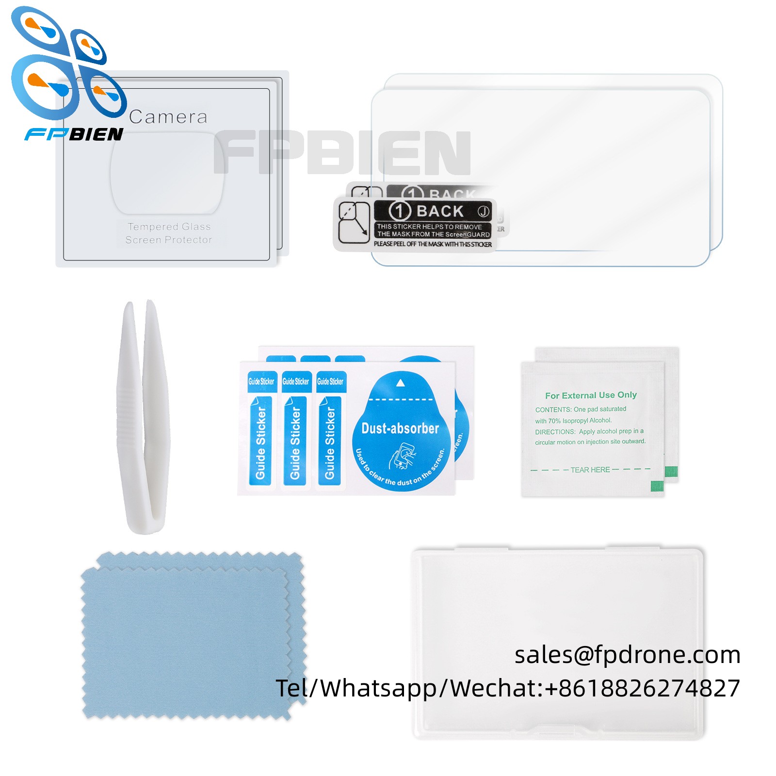 POCKET 3 Tempered Film Set (2+2) suitable for OP3- BHM717 action camera