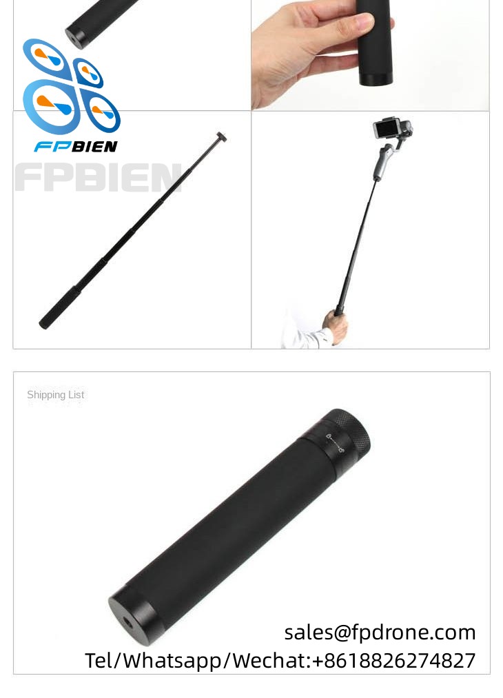 Aluminum alloy extension rod (6 sections) suitable for DJI-LM41 action camera