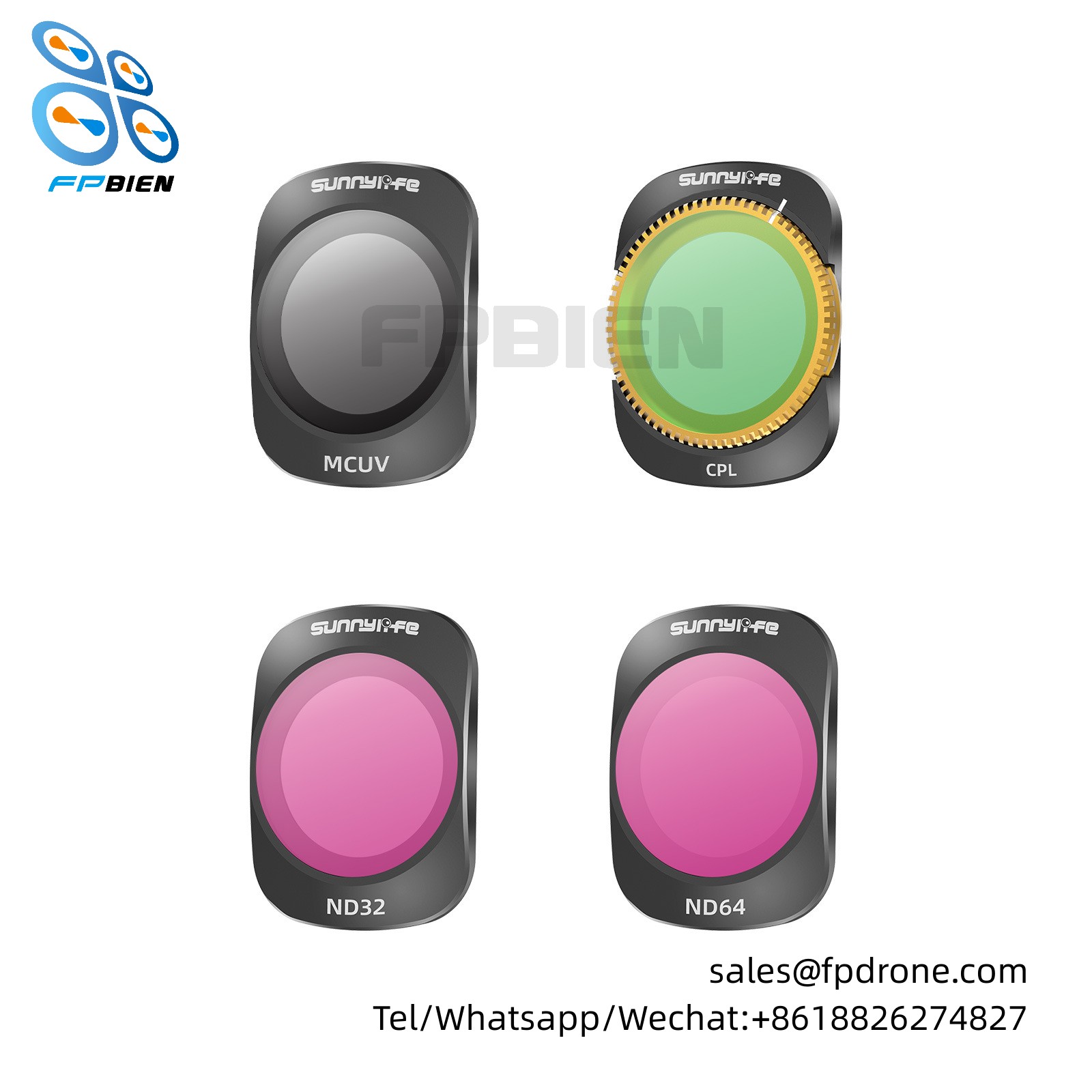 POCKET 3 Mix and match filter 4pcs set Included : MCUV+CPL+ND32+ND64 suitable for OP3-FI739 action camera