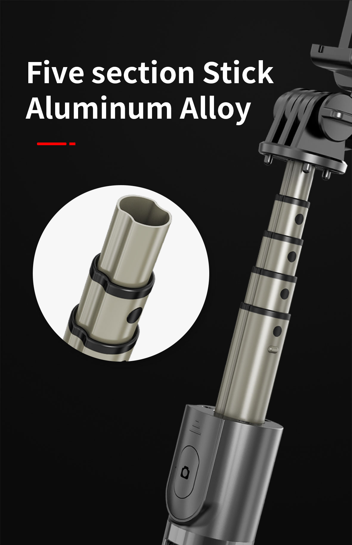 five section stick Aluminum alloy