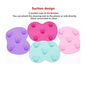 JZG 1PCS Best Seller Wholesale  Logo Soft Removal Cosmetic Brush Cleaning Cleaner Apple Shape Makeup Brush Silicone Cleaner