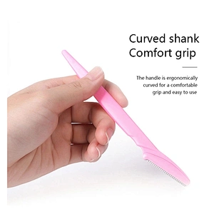 JZG 1pcs High Quality Pink Exfoliating Dermaplaning Tool Eyebrow Hair Remover Razor Shape Trimmer