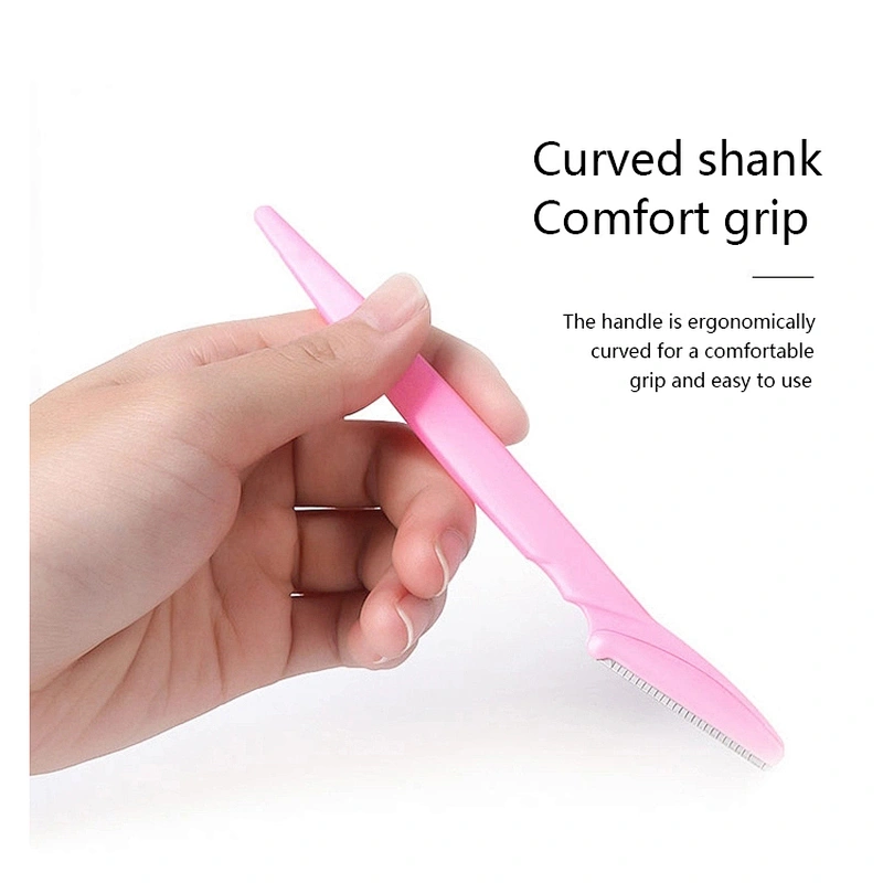 JZG 1pcs High Quality Pink Exfoliating Dermaplaning Tool Eyebrow Hair Remover Razor Shape Trimmer