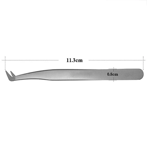 JZG 1pcs Silver Volume Eyelash Extensions Tweezer Set Stainless Steel Eyebrow Applicator Tweezers