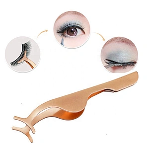 1Pcs Stainless Steel Tweezers Clip Eyelash Curler Extension Eye Lash Makeup Cosmetics Tools For Lashes Applicator Remover Clip