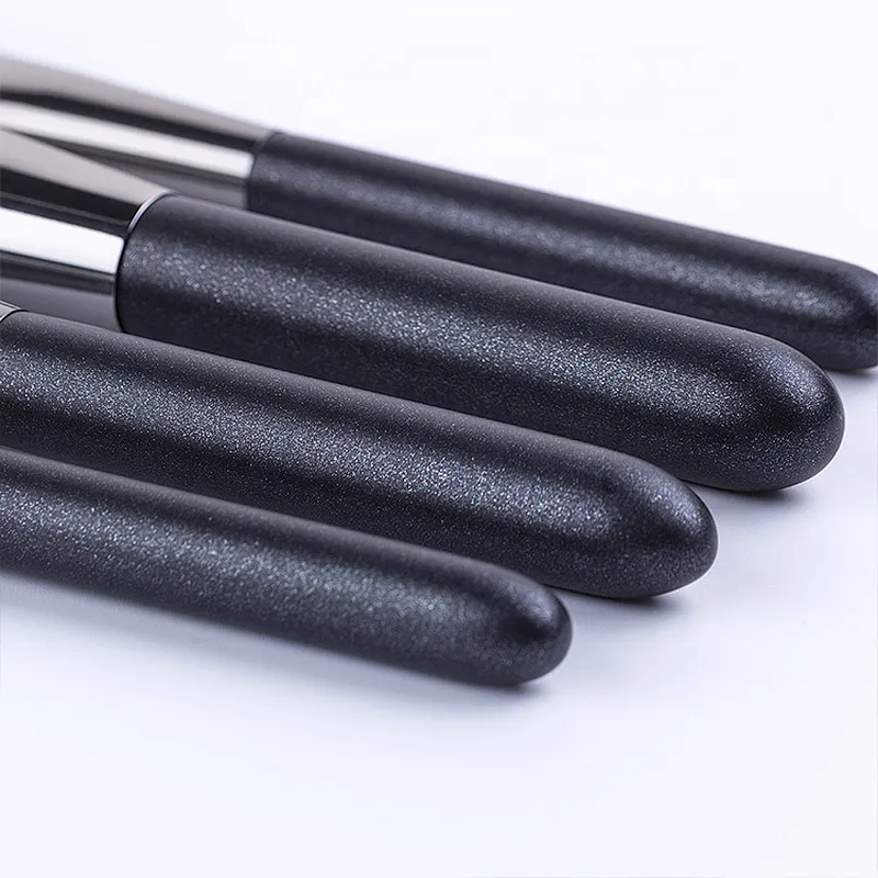 10pcs/set Black And White round Tail Wooden Handle makeup brush set