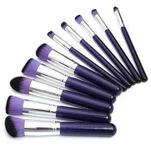 High quality cosmetics tool professional powder foundation blush eye 10 pcs makeup brush set