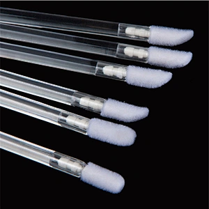 JZG 50pcs/bag Disposable Lint Free Sample Lip Gloss Wands Plastic Handle Lipgloss Applicator Lip Wands Wholesale Cheap Price