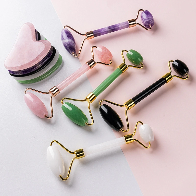 Hot Sale Jade Facial Roller Jade Roller To Press Face Cream Into Skin Gua Sha Face Roller Skin Care Tools Guasha Stone