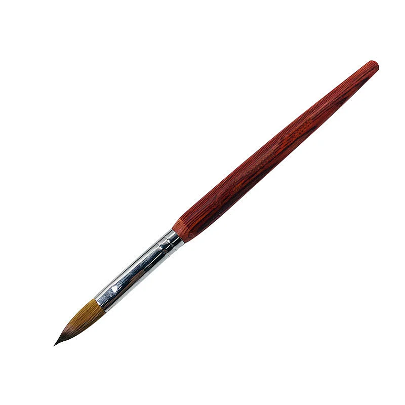 Top quality best seller professional custom nail manicure brushes wholesale wooden handle 100% kolinsky nail brush