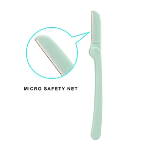 JZG 1pcs High Quality Folding Private Label Ladies Face Razor White Eyebrow Razor Trimmer Shaver