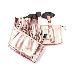 Professional 21pcs Gold Makeup Brush Set Cosmetics With Gold Bag