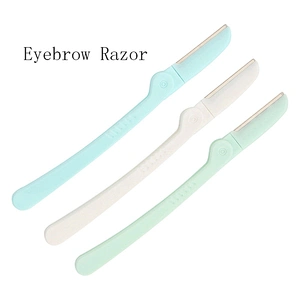JZG 1pcs High Quality Folding Private Label Ladies Face Razor White Eyebrow Razor Trimmer Shaver