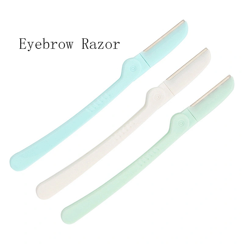 JZG 1pcs High Quality Folding Private Label Ladies Face Razor White Eyebrow Razor Trimmer Shaver