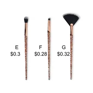 New cosmetics brushes 7pcs professional synthetic hair glitter makeup brush set