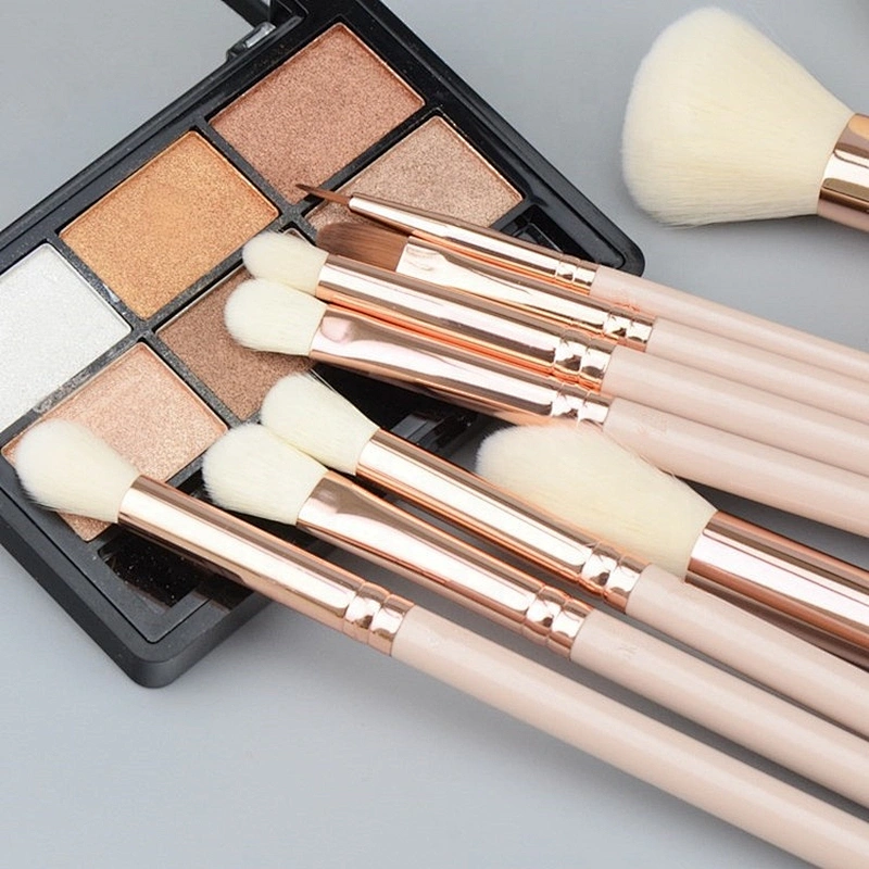 Hot selling portable oem makeup brush private label beauty cosmetic makeup brush set with makeup bag