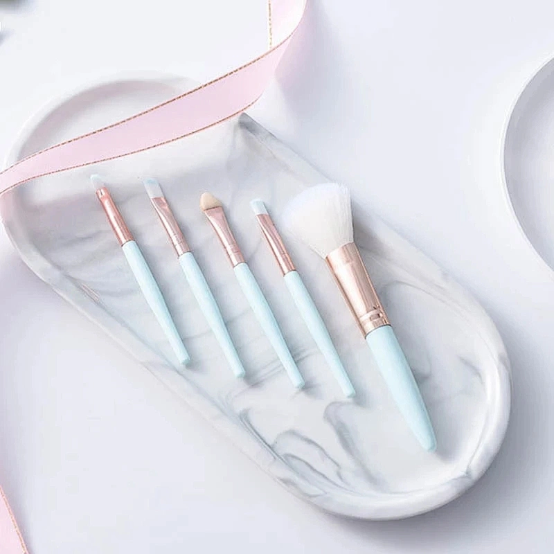 5Pcs Makeup Brushes Set Eye Shadow Eyebrow Eyeliner Blush Loose Foundation Powder Professional Lip Women Cosmetic Tools
