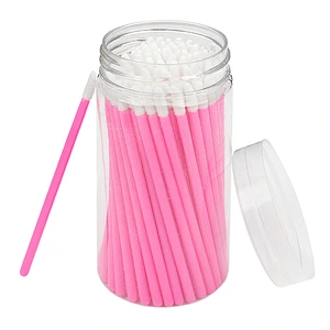 Cylinder Box Packed Disposable Lip Brush/ Lipstick Gloss Wands Applicator Brush Disposable Makeup Applicator