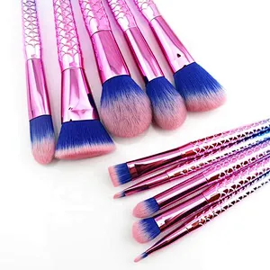10PCS Mermaid Makeup Brushes Set With Case