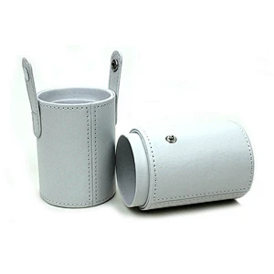 Hot PU leather travel cosmetics portable tools makeup brushes holder