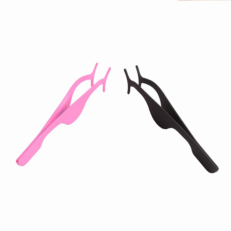 1 Piece Professional Pink Black False Eyelashes Eye Lashes Curler Extension Applicator Remover Clip Tweezers Nipper Tool