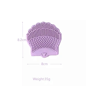 JZG 1pcs Newest Design Custom Easy To Clean Pad Cleaning Tool Mini Multi-color Silicone Makeup Brush Cleaner