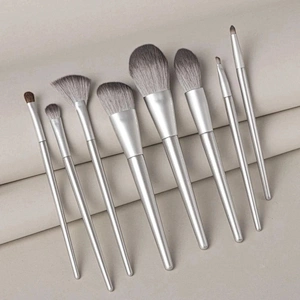 Large Makeup Brush Set White Concealer Foundation Blush Powder Blend Cosmetic Make Up Brushes Eyeshadow Fan Highlighter Brush