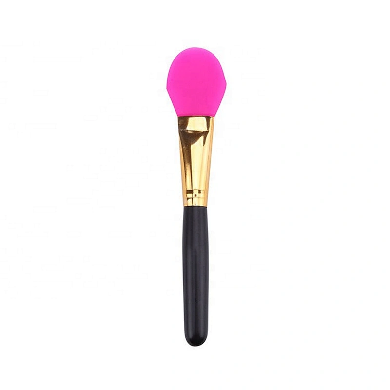 Round Flat Silicone Beauty Care Cream Liquid Cosmetic Blending Makeup Facial Mask Applicator Brush