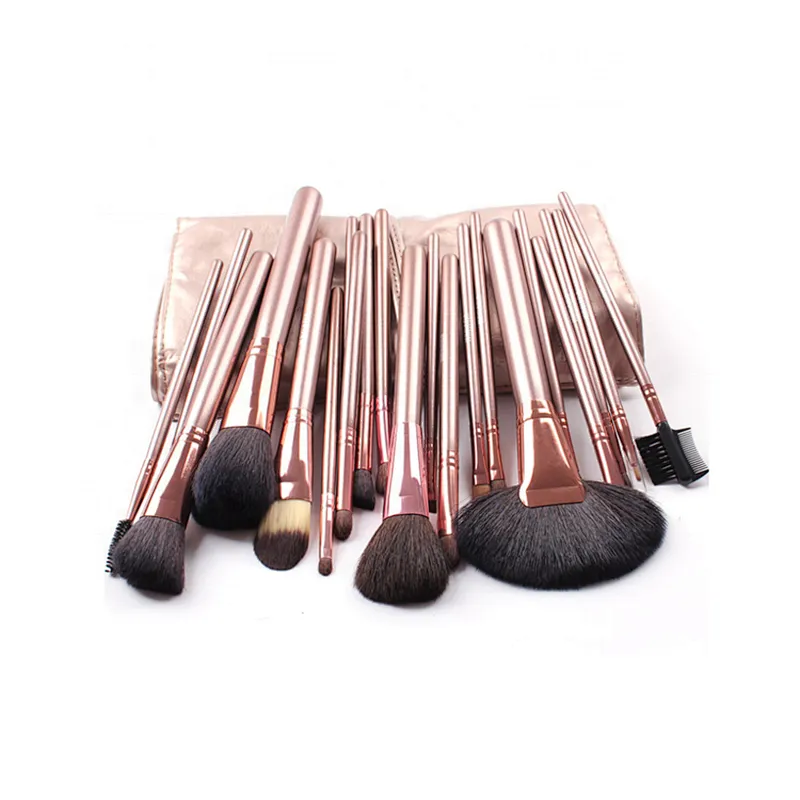 Professional 21pcs Gold Makeup Brush Set Cosmetics With Gold Bag