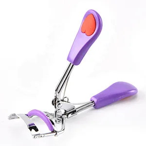 Hot sale multifunctional eyelash curling clip love handle beauty tool wide angle eyelash curler