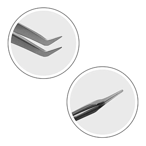 JZG 1pcs Silver Volume Eyelash Extensions Tweezer Set Stainless Steel Eyebrow Applicator Tweezers