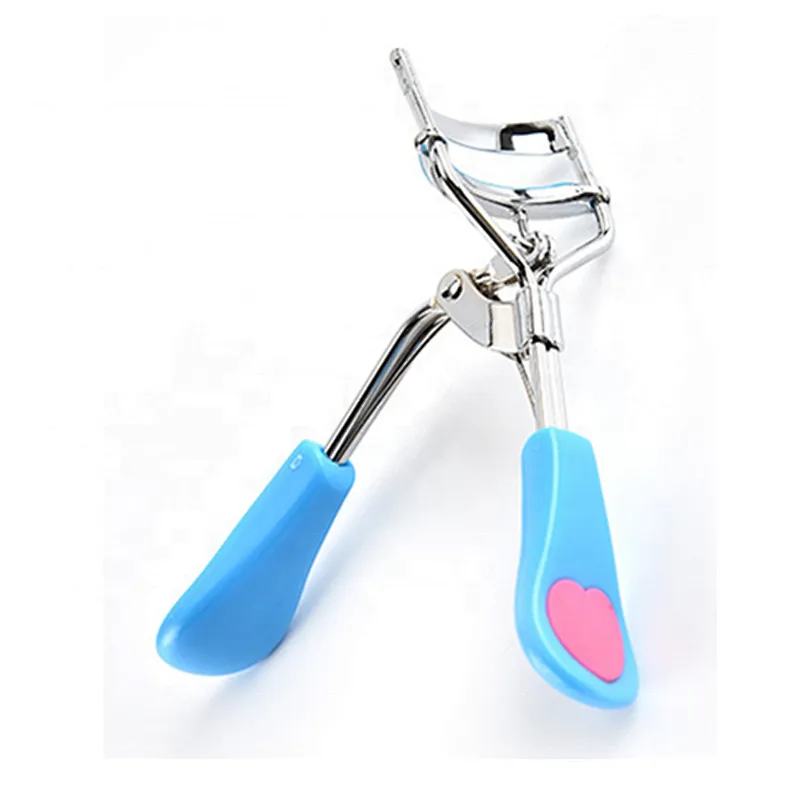 Hot sale multifunctional eyelash curling clip love handle beauty tool wide angle eyelash curler