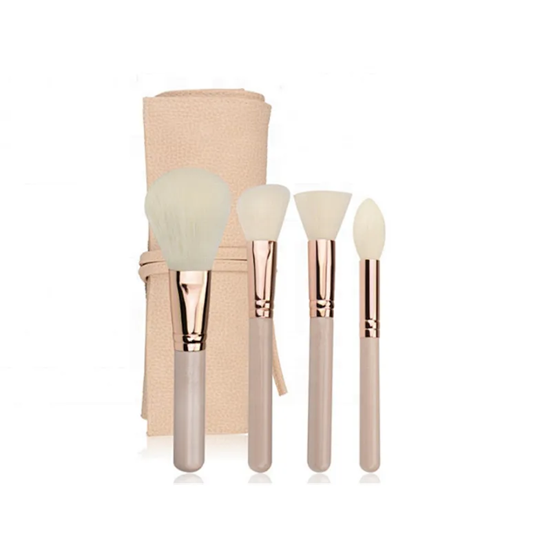 Hot selling portable oem makeup brush private label beauty cosmetic makeup brush set with makeup bag