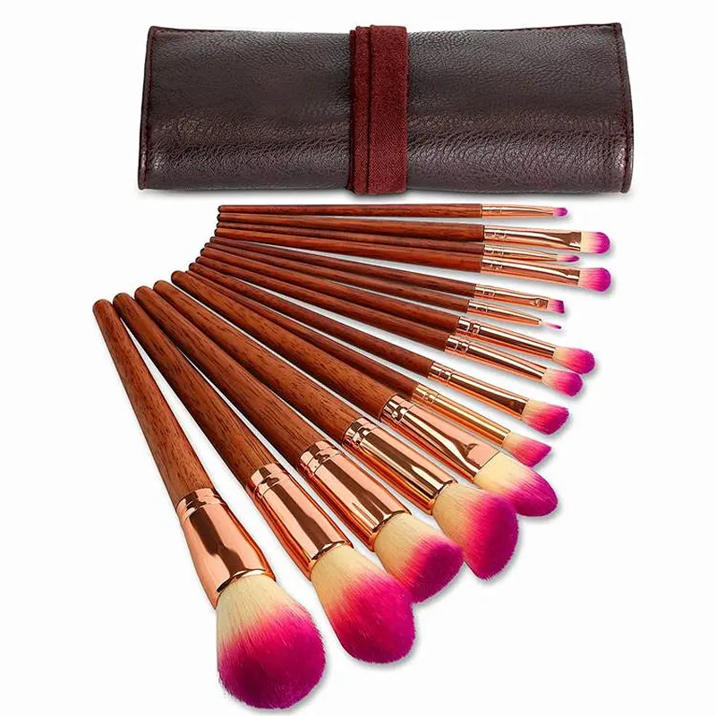 15Pcs Professional Make up Brush Set Synthetic Foundation Powder Eyeshadow Eyebrow Blending Make Up Brushes Kit with bag