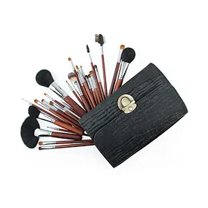 High-grade animal hair 24pcs cosmetic brush sets with bag cosmetic makeup brushes OEM/ODM