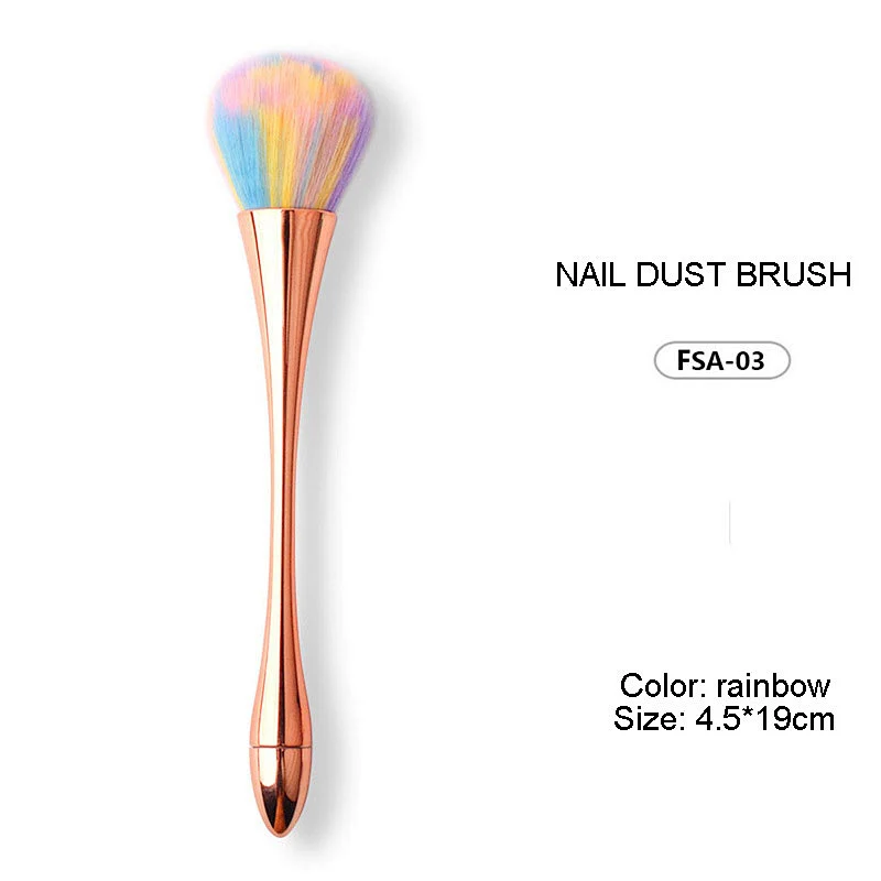 Wholesale Small waist Colorful nail brush High Quality soft nail dust brush Beauty nail cleaning brush